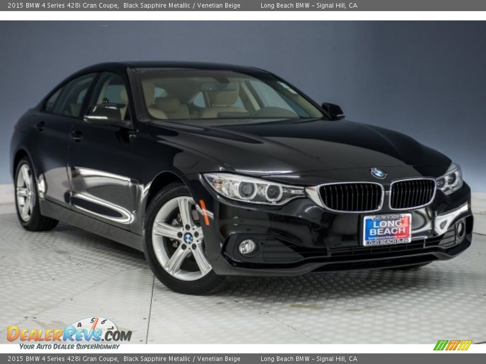 2015 BMW 4 Series 428i Gran Coupe Black Sapphire Metallic / Venetian Beige Photo #12