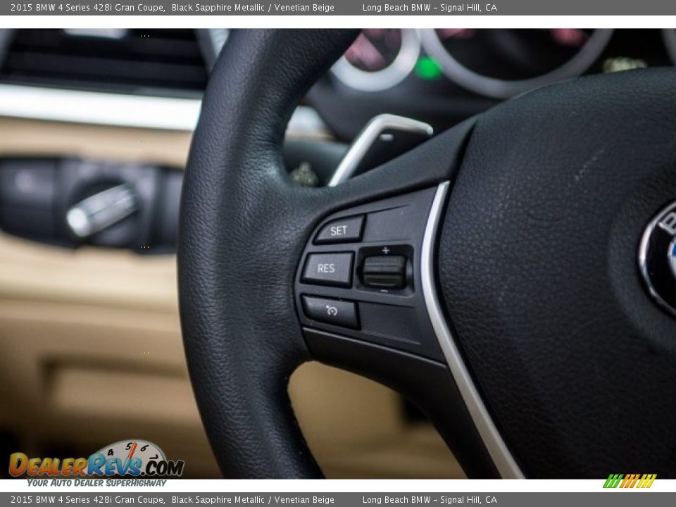 2015 BMW 4 Series 428i Gran Coupe Black Sapphire Metallic / Venetian Beige Photo #13