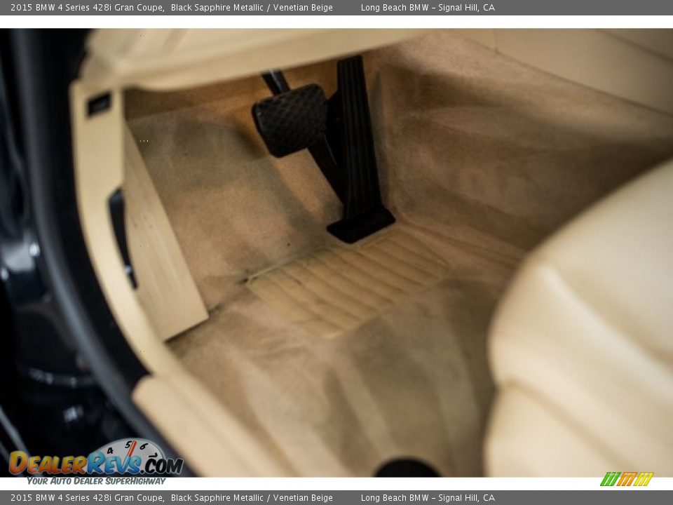 2015 BMW 4 Series 428i Gran Coupe Black Sapphire Metallic / Venetian Beige Photo #17