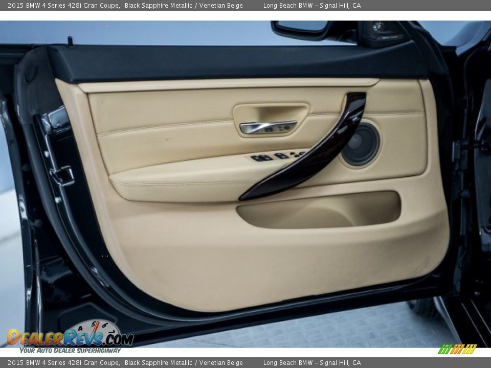2015 BMW 4 Series 428i Gran Coupe Black Sapphire Metallic / Venetian Beige Photo #19