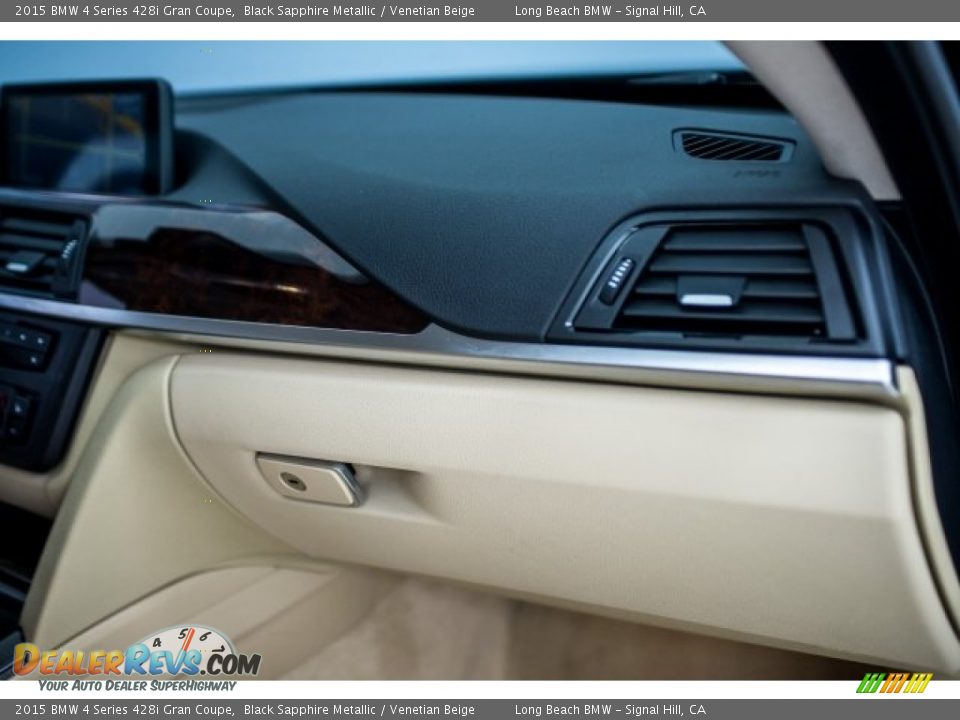 2015 BMW 4 Series 428i Gran Coupe Black Sapphire Metallic / Venetian Beige Photo #22