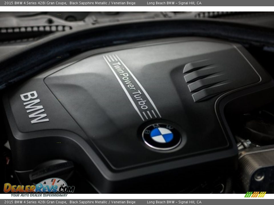 2015 BMW 4 Series 428i Gran Coupe Black Sapphire Metallic / Venetian Beige Photo #24