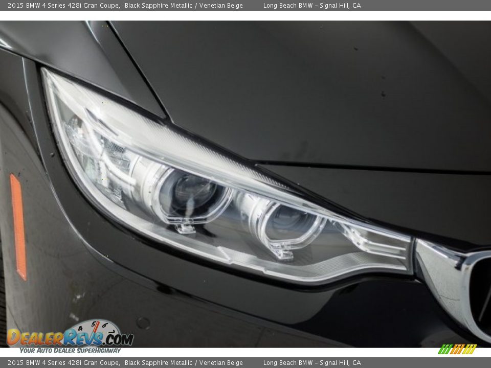 2015 BMW 4 Series 428i Gran Coupe Black Sapphire Metallic / Venetian Beige Photo #25