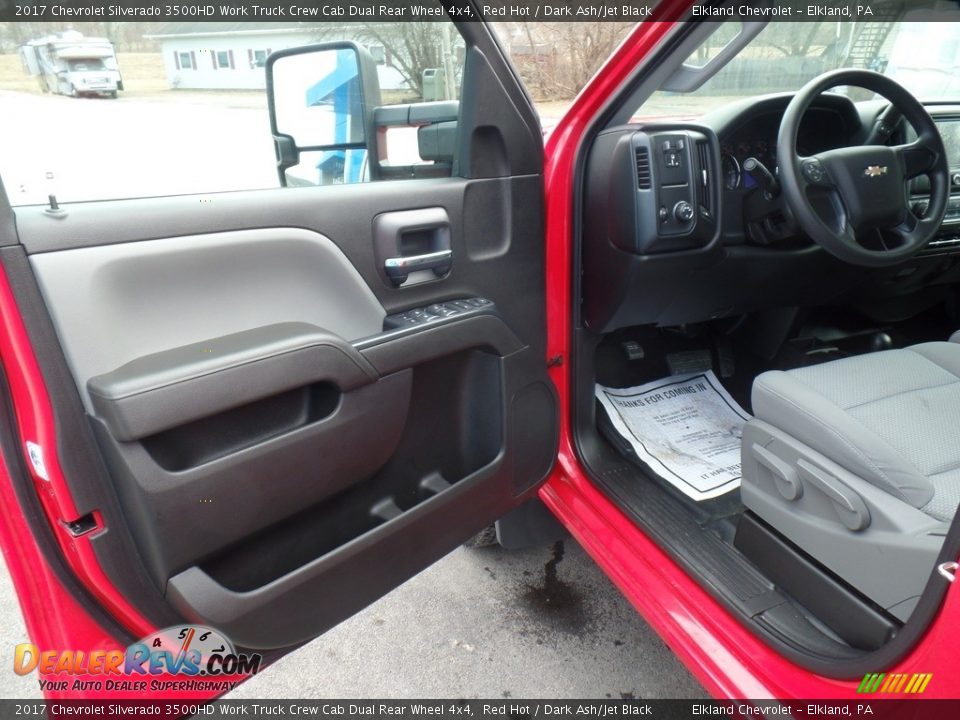 2017 Chevrolet Silverado 3500HD Work Truck Crew Cab Dual Rear Wheel 4x4 Red Hot / Dark Ash/Jet Black Photo #13
