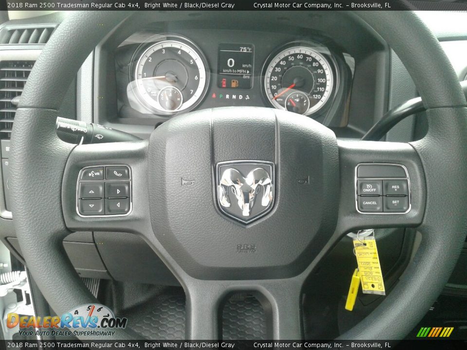 2018 Ram 2500 Tradesman Regular Cab 4x4 Bright White / Black/Diesel Gray Photo #13