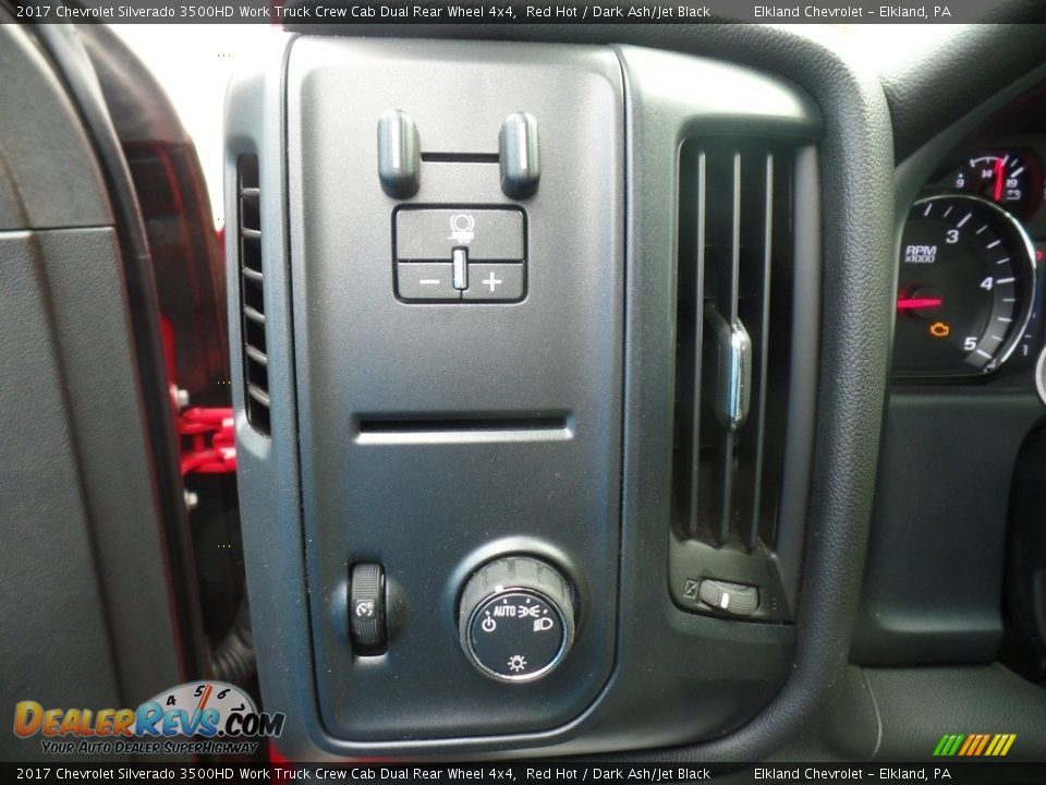 2017 Chevrolet Silverado 3500HD Work Truck Crew Cab Dual Rear Wheel 4x4 Red Hot / Dark Ash/Jet Black Photo #24