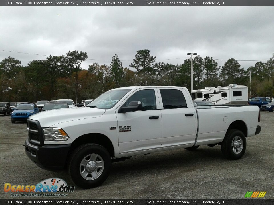 2018 Ram 3500 Tradesman Crew Cab 4x4 Bright White / Black/Diesel Gray Photo #1