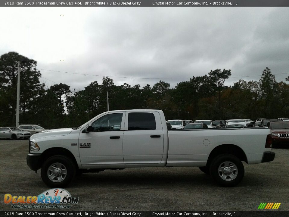 2018 Ram 3500 Tradesman Crew Cab 4x4 Bright White / Black/Diesel Gray Photo #2