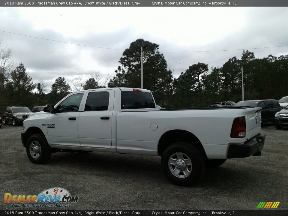 2018 Ram 3500 Tradesman Crew Cab 4x4 Bright White / Black/Diesel Gray Photo #3