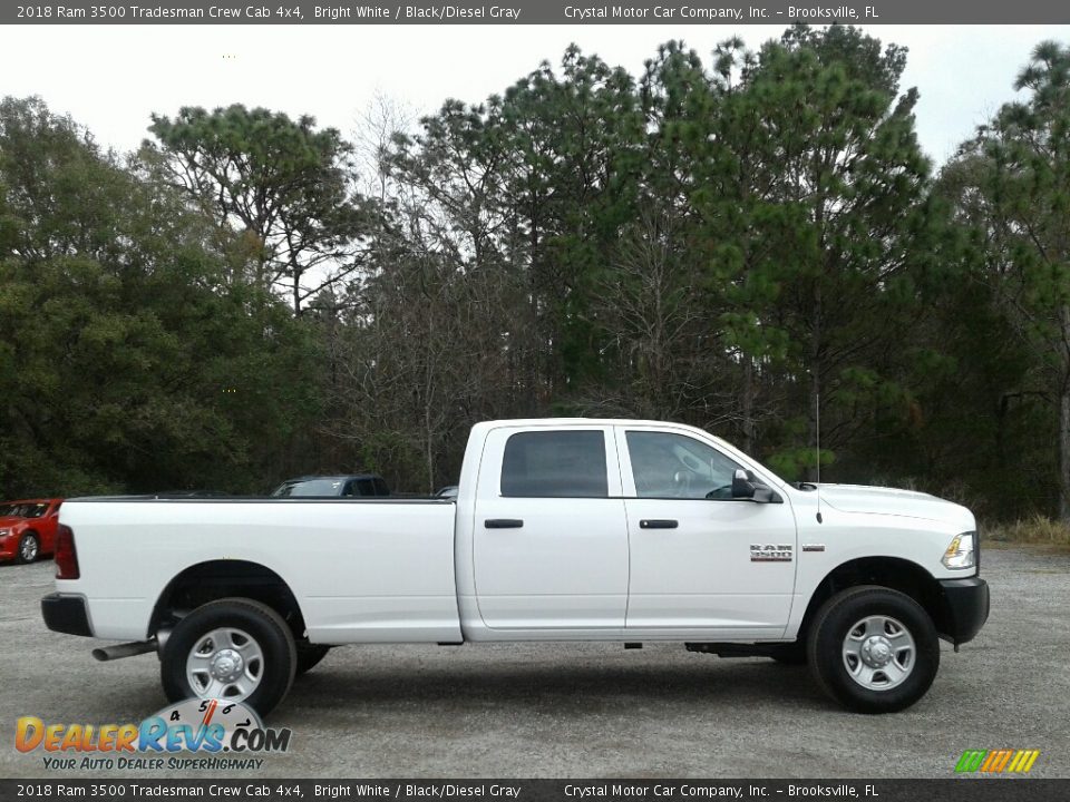 2018 Ram 3500 Tradesman Crew Cab 4x4 Bright White / Black/Diesel Gray Photo #6