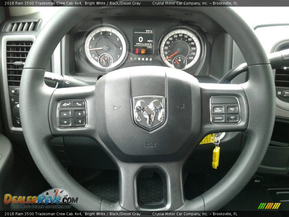 2018 Ram 3500 Tradesman Crew Cab 4x4 Bright White / Black/Diesel Gray Photo #14