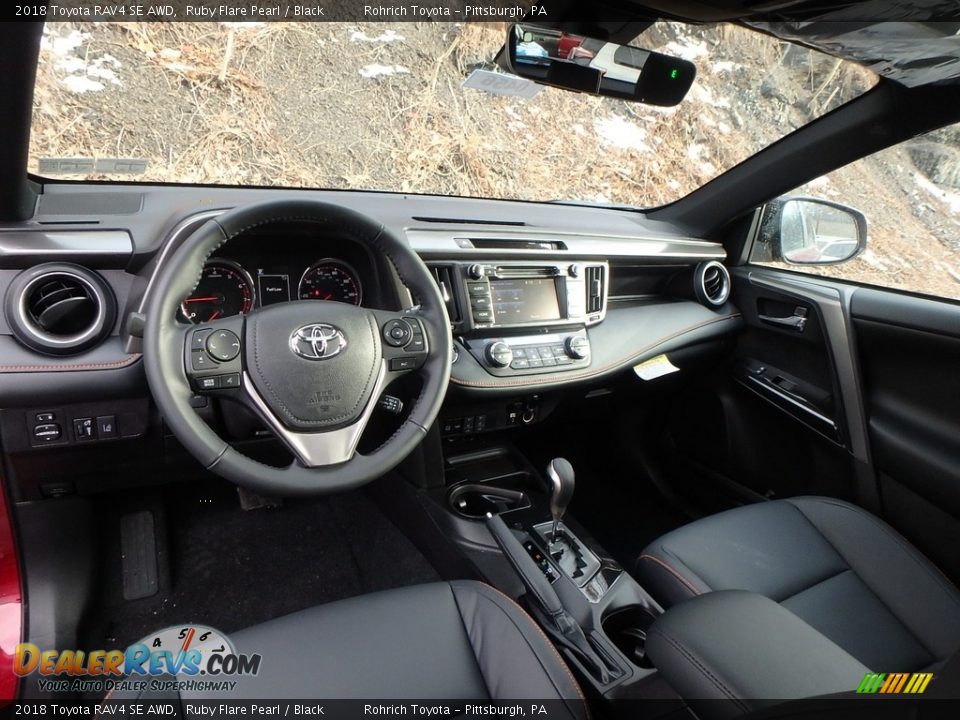 Black Interior - 2018 Toyota RAV4 SE AWD Photo #8
