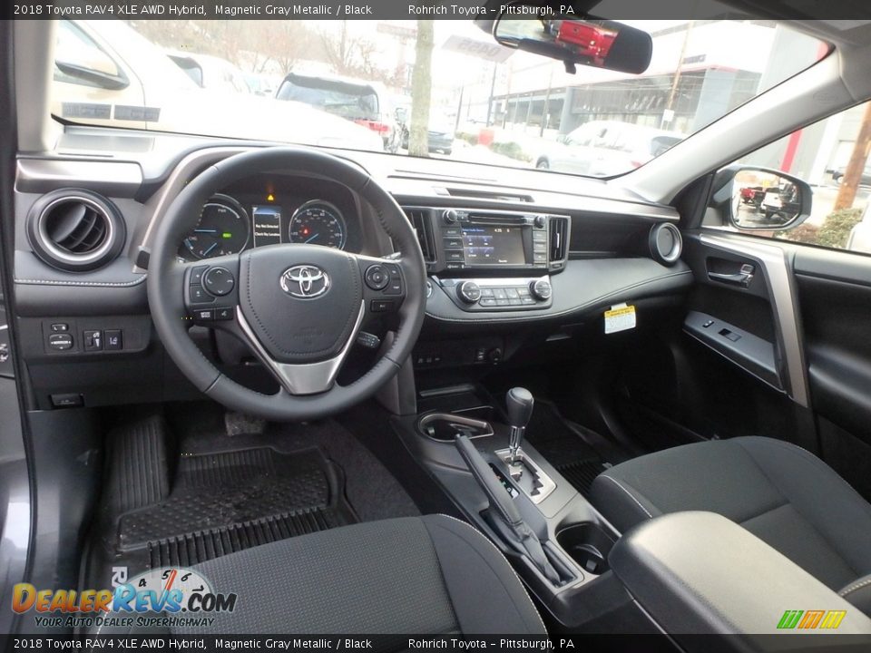 Black Interior - 2018 Toyota RAV4 XLE AWD Hybrid Photo #8