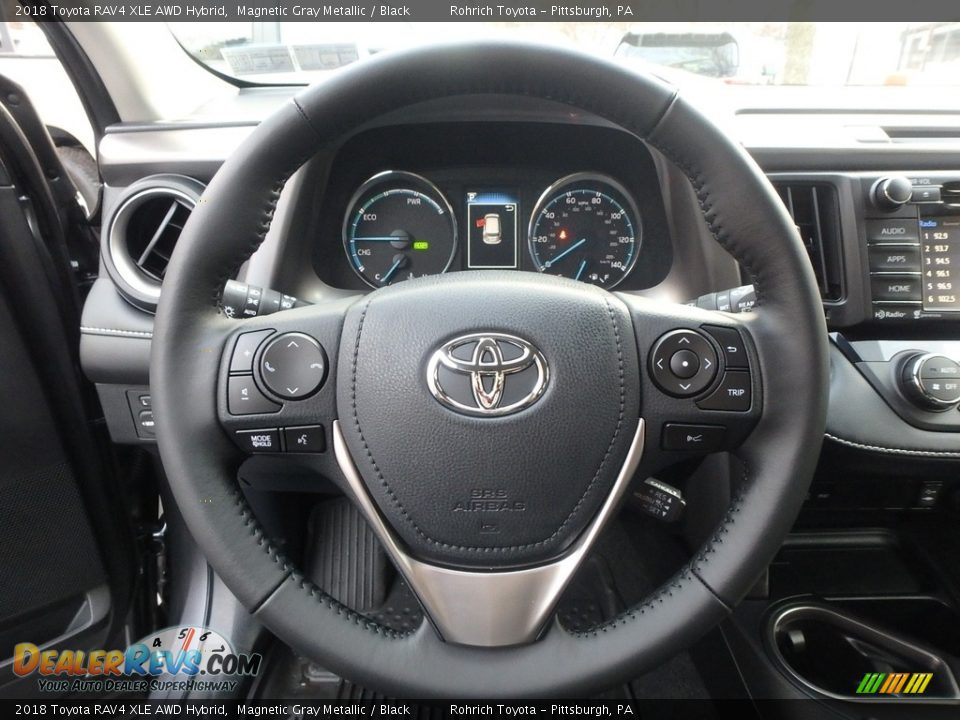 2018 Toyota RAV4 XLE AWD Hybrid Steering Wheel Photo #15