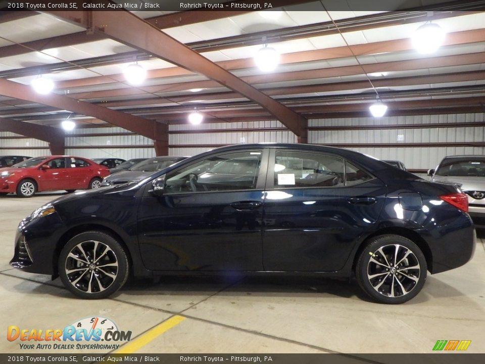 2018 Toyota Corolla SE Galactic Aqua Mica / Black Photo #3