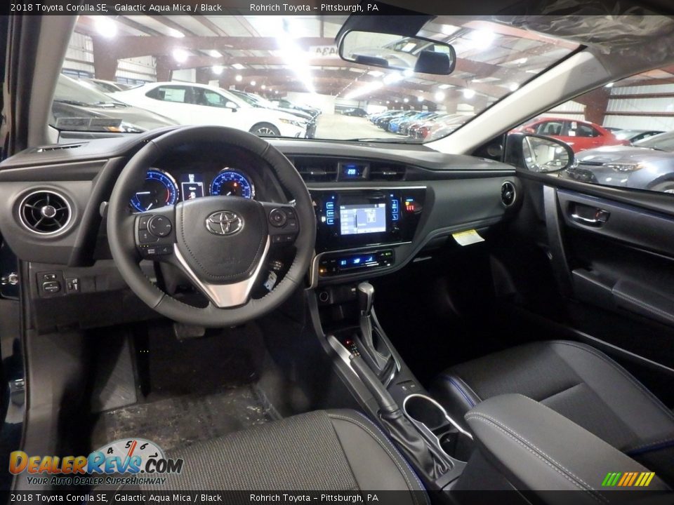 2018 Toyota Corolla SE Galactic Aqua Mica / Black Photo #8