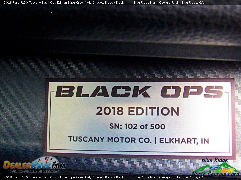 2018 Ford F150 Tuscany Black Ops Edition SuperCrew 4x4 Shadow Black / Black Photo #31