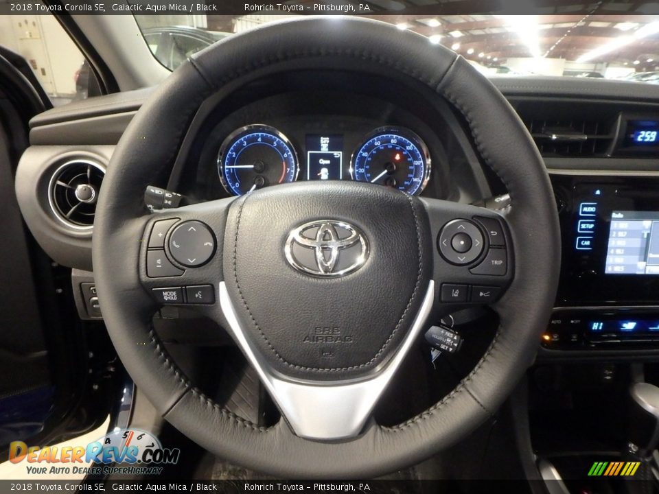 2018 Toyota Corolla SE Galactic Aqua Mica / Black Photo #15
