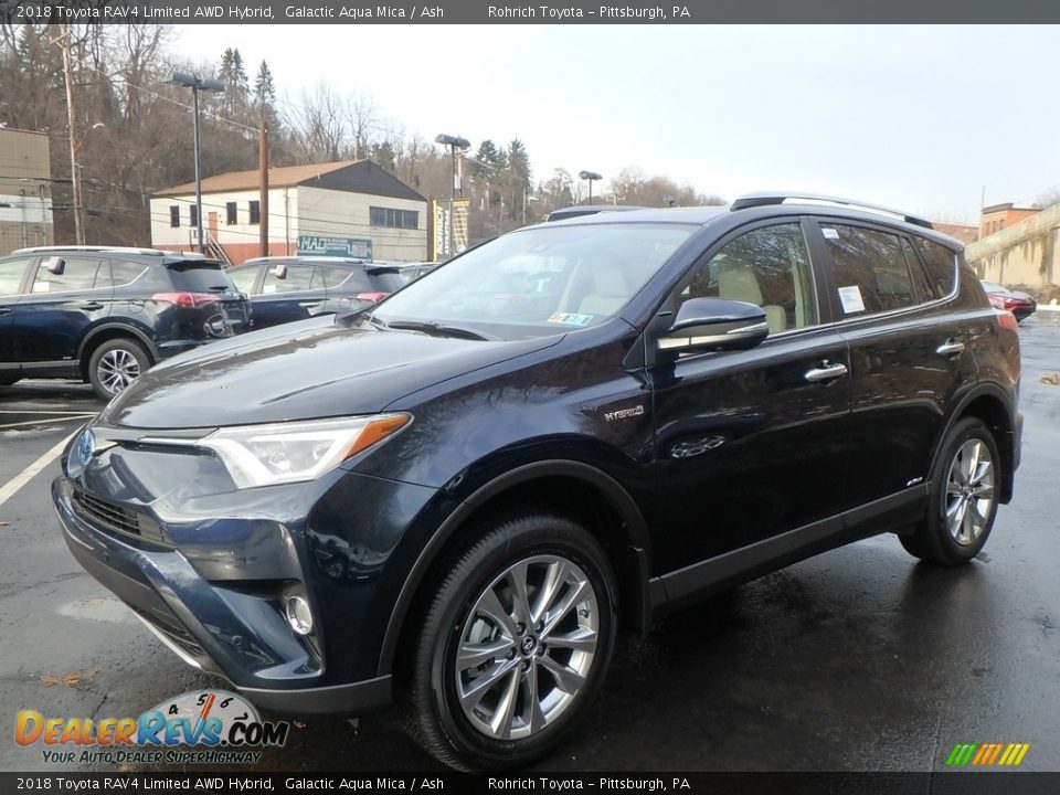 Galactic Aqua Mica 2018 Toyota RAV4 Limited AWD Hybrid Photo #4