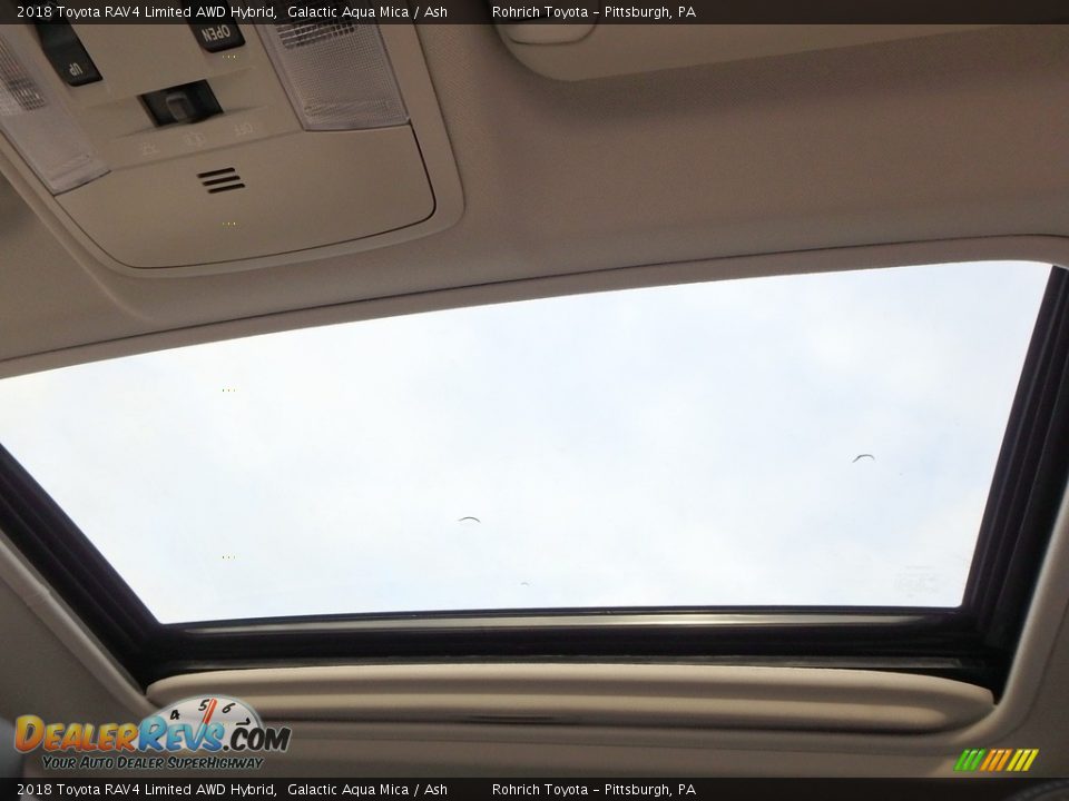 2018 Toyota RAV4 Limited AWD Hybrid Galactic Aqua Mica / Ash Photo #12