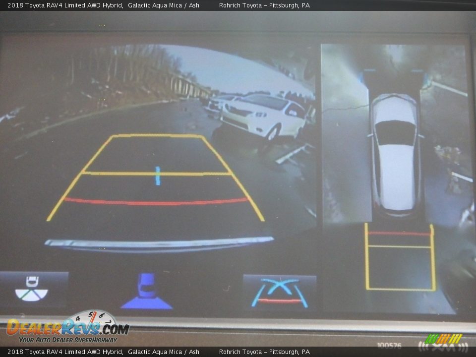 2018 Toyota RAV4 Limited AWD Hybrid Galactic Aqua Mica / Ash Photo #14