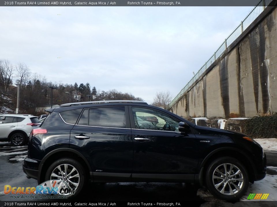 2018 Toyota RAV4 Limited AWD Hybrid Galactic Aqua Mica / Ash Photo #2