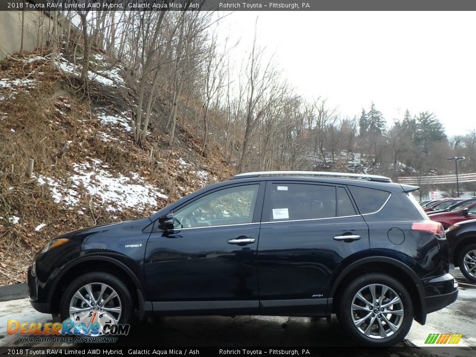 Galactic Aqua Mica 2018 Toyota RAV4 Limited AWD Hybrid Photo #3