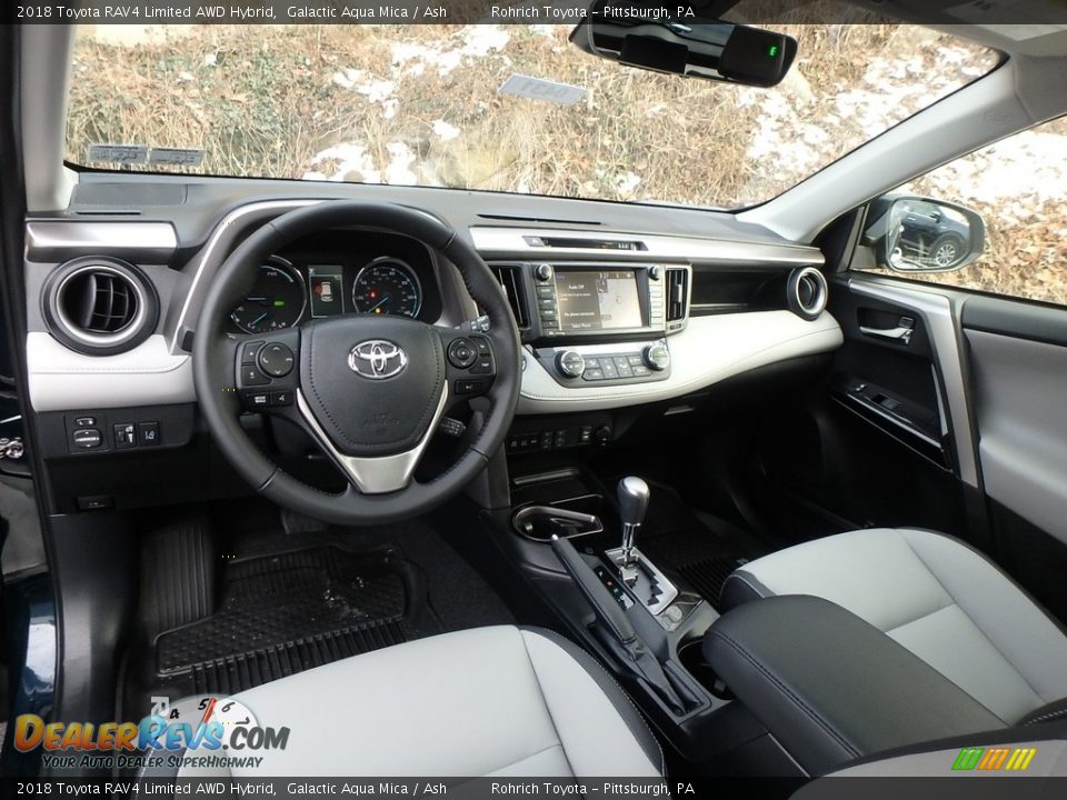 Ash Interior - 2018 Toyota RAV4 Limited AWD Hybrid Photo #8