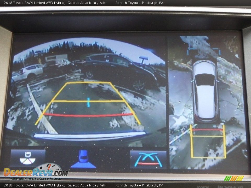 2018 Toyota RAV4 Limited AWD Hybrid Galactic Aqua Mica / Ash Photo #14