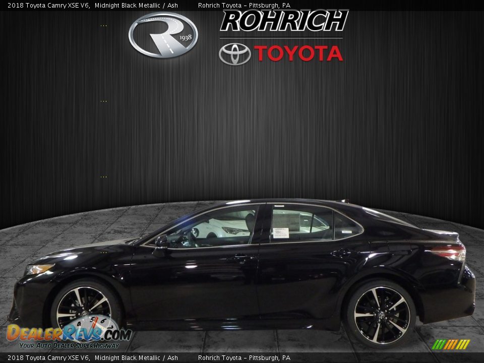 2018 Toyota Camry XSE V6 Midnight Black Metallic / Ash Photo #3