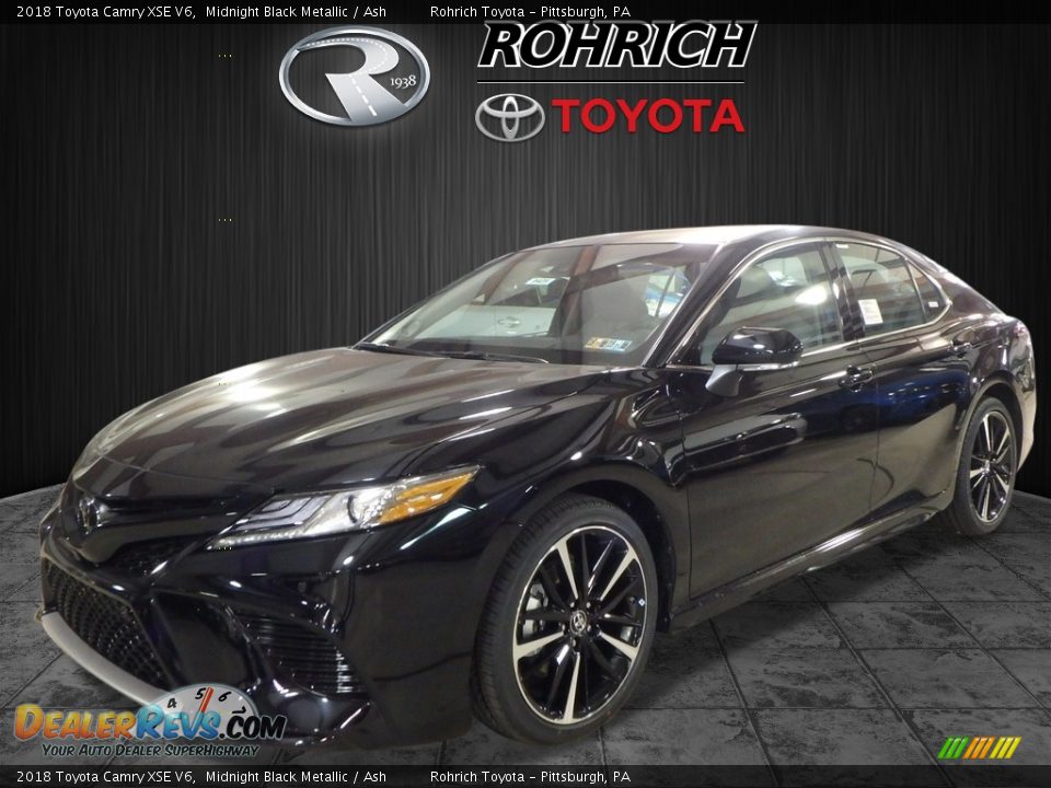 2018 Toyota Camry XSE V6 Midnight Black Metallic / Ash Photo #4
