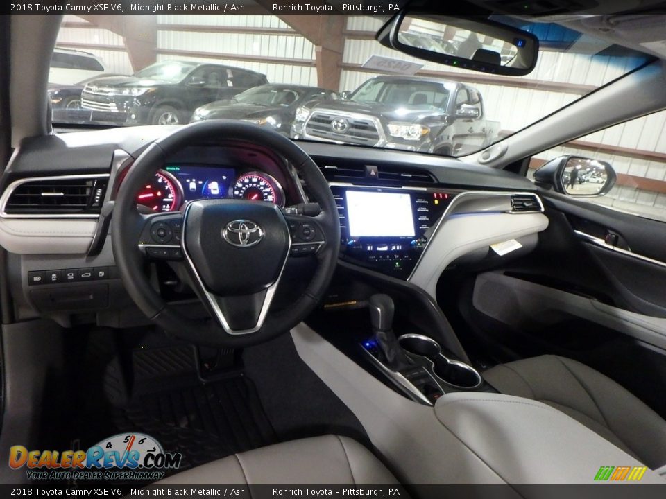 2018 Toyota Camry XSE V6 Midnight Black Metallic / Ash Photo #8