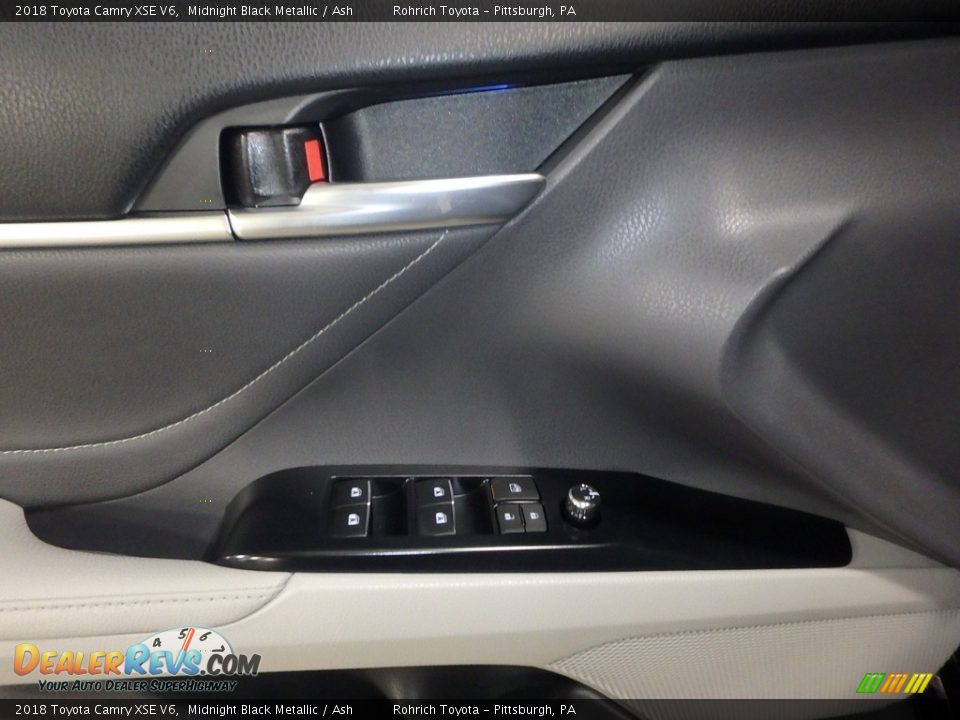 2018 Toyota Camry XSE V6 Midnight Black Metallic / Ash Photo #9