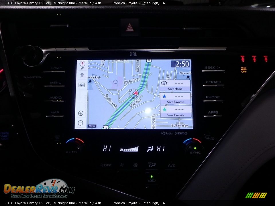 2018 Toyota Camry XSE V6 Midnight Black Metallic / Ash Photo #13