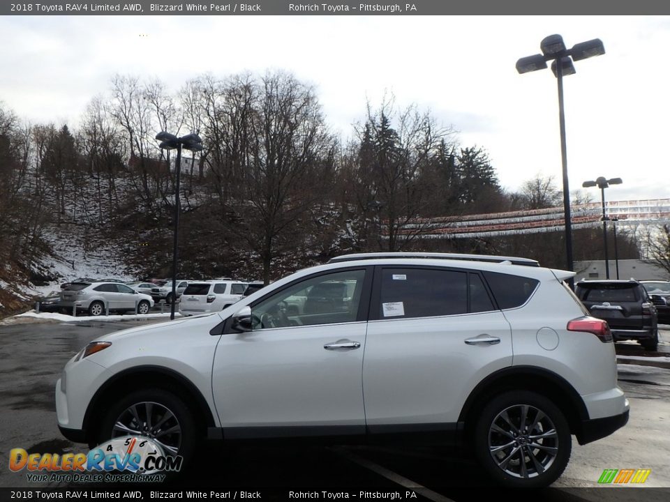 2018 Toyota RAV4 Limited AWD Blizzard White Pearl / Black Photo #3