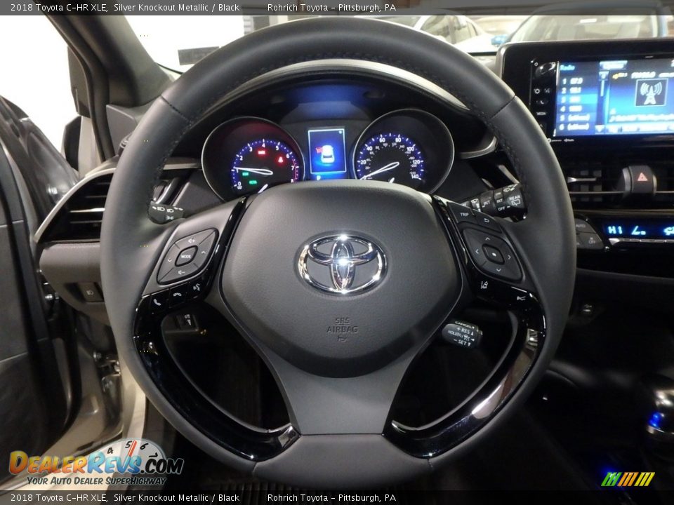 2018 Toyota C-HR XLE Silver Knockout Metallic / Black Photo #15