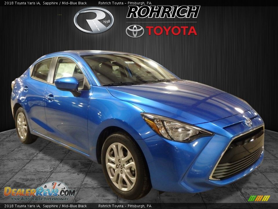 2018 Toyota Yaris iA Sapphire / Mid-Blue Black Photo #1