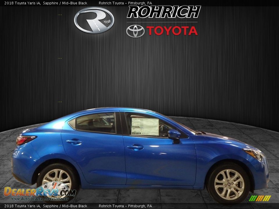 2018 Toyota Yaris iA Sapphire / Mid-Blue Black Photo #2