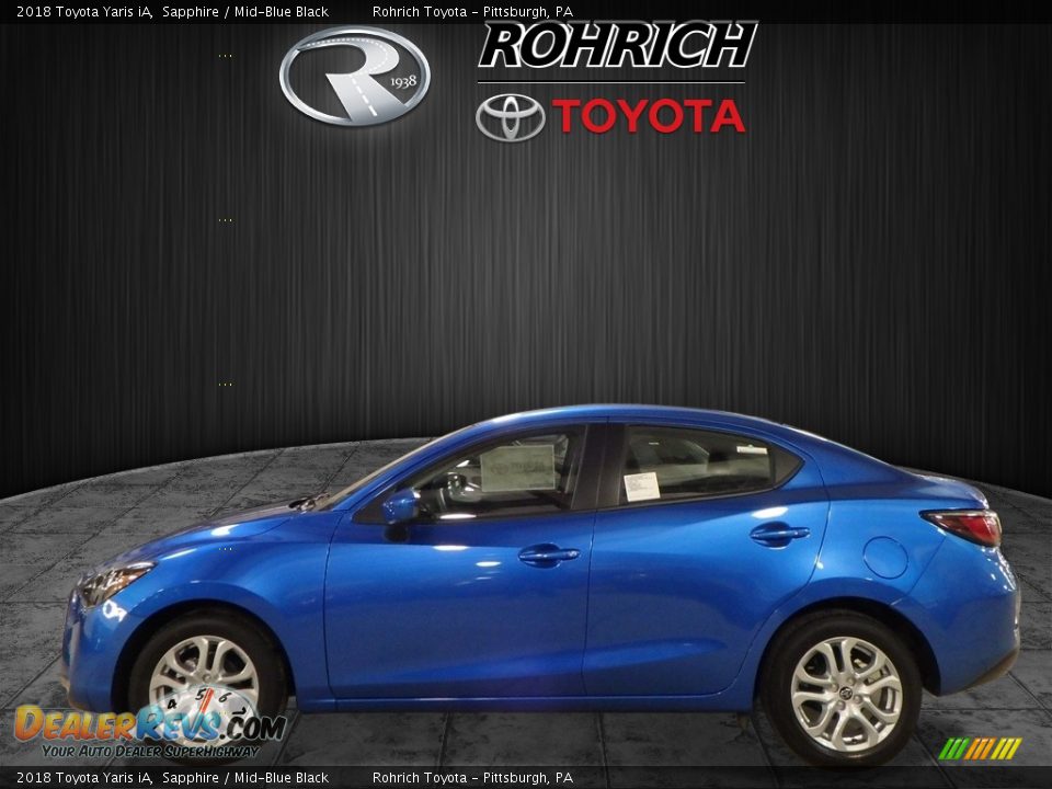 2018 Toyota Yaris iA Sapphire / Mid-Blue Black Photo #3