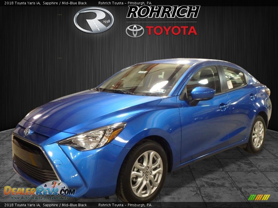 2018 Toyota Yaris iA Sapphire / Mid-Blue Black Photo #4