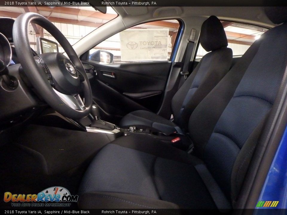 2018 Toyota Yaris iA Sapphire / Mid-Blue Black Photo #6