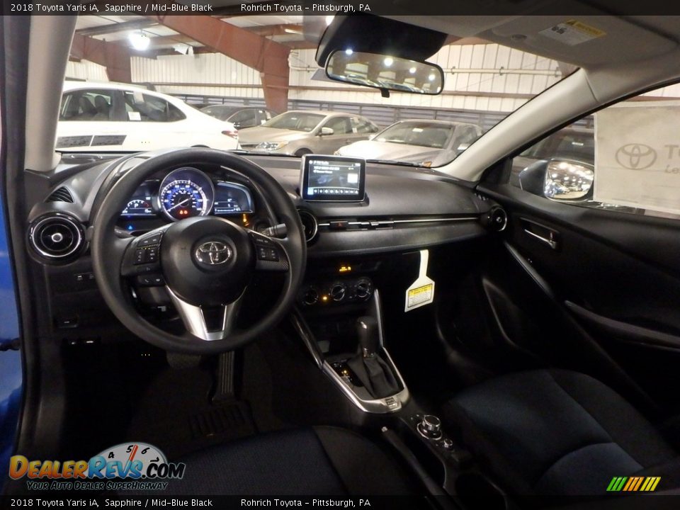 2018 Toyota Yaris iA Sapphire / Mid-Blue Black Photo #8
