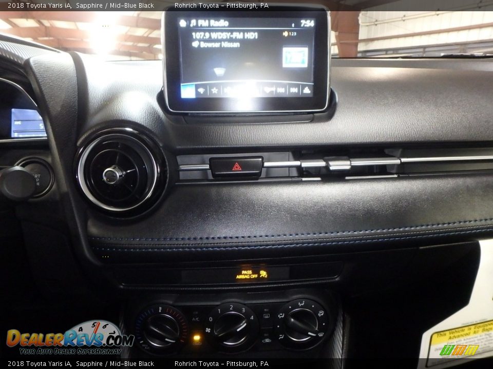 2018 Toyota Yaris iA Sapphire / Mid-Blue Black Photo #11