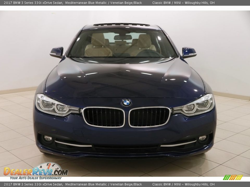 2017 BMW 3 Series 330i xDrive Sedan Mediterranean Blue Metallic / Venetian Beige/Black Photo #2