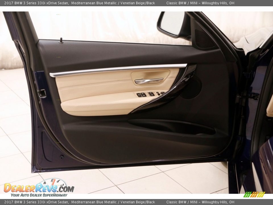2017 BMW 3 Series 330i xDrive Sedan Mediterranean Blue Metallic / Venetian Beige/Black Photo #4