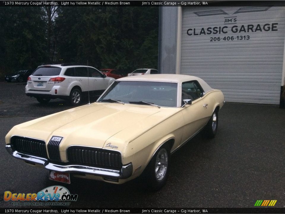 1970 Mercury Cougar Hardtop Light Ivy Yellow Metallic / Medium Brown Photo #1