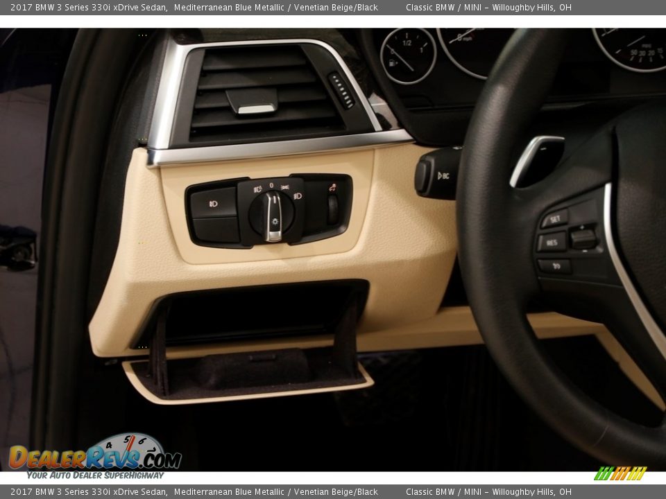 2017 BMW 3 Series 330i xDrive Sedan Mediterranean Blue Metallic / Venetian Beige/Black Photo #7