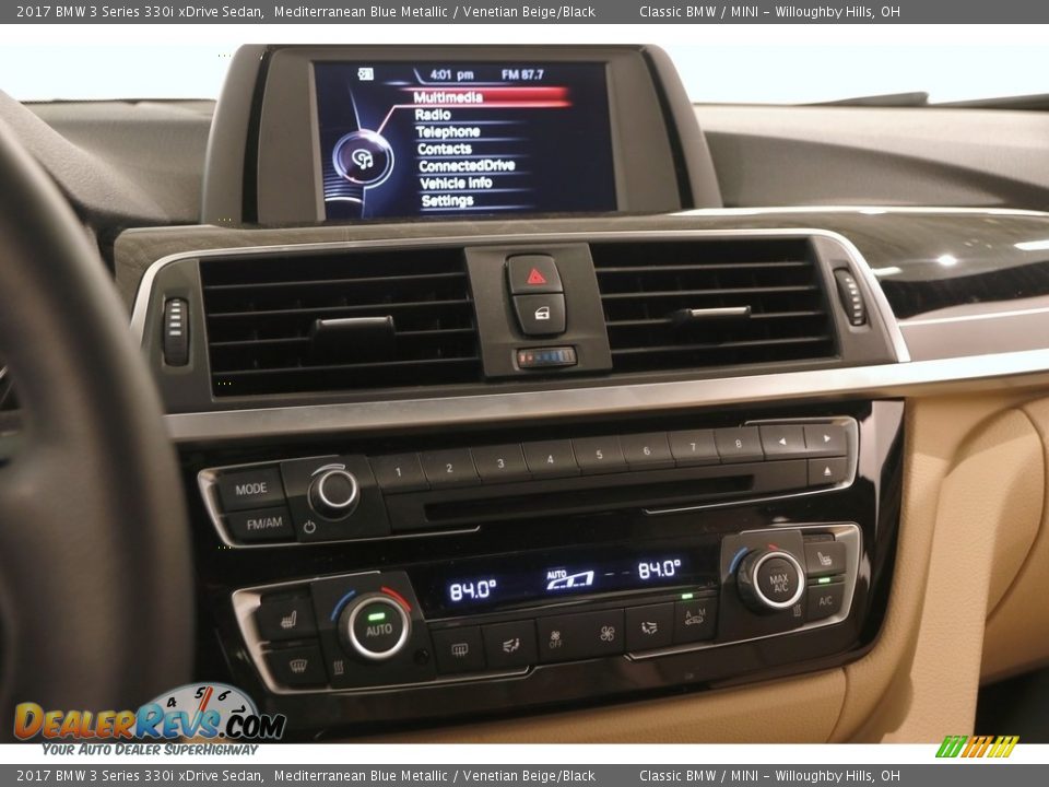 2017 BMW 3 Series 330i xDrive Sedan Mediterranean Blue Metallic / Venetian Beige/Black Photo #12