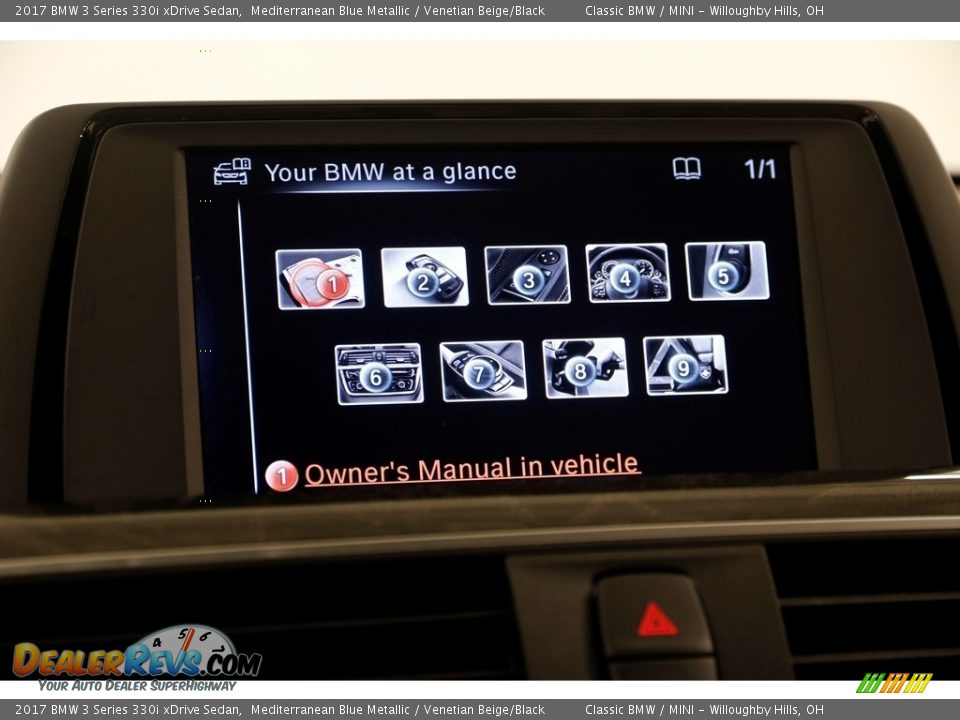 2017 BMW 3 Series 330i xDrive Sedan Mediterranean Blue Metallic / Venetian Beige/Black Photo #14