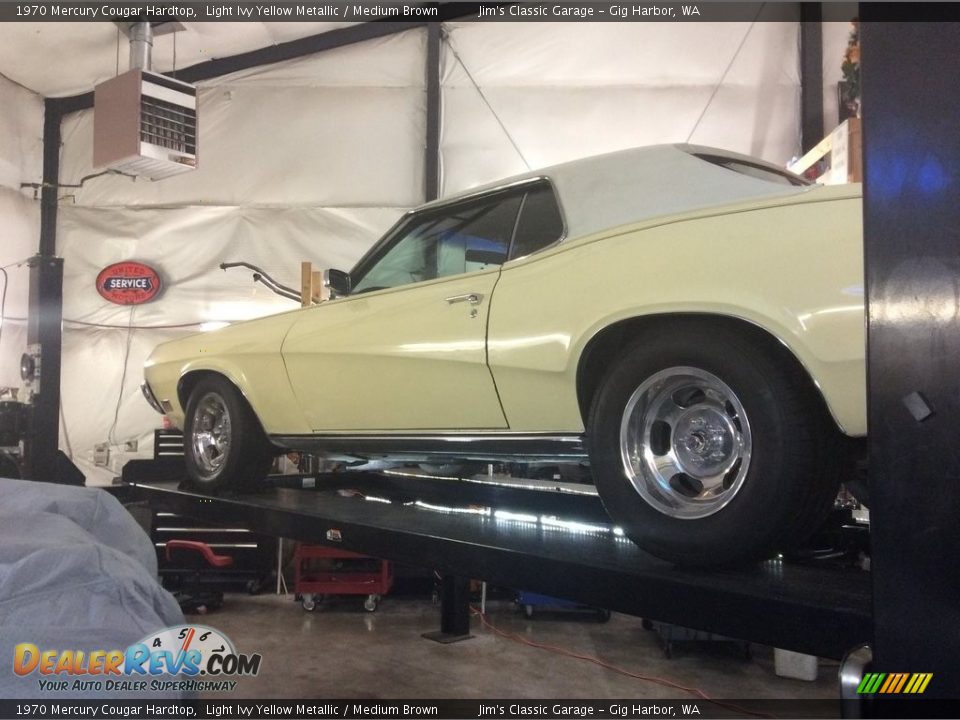 1970 Mercury Cougar Hardtop Light Ivy Yellow Metallic / Medium Brown Photo #20